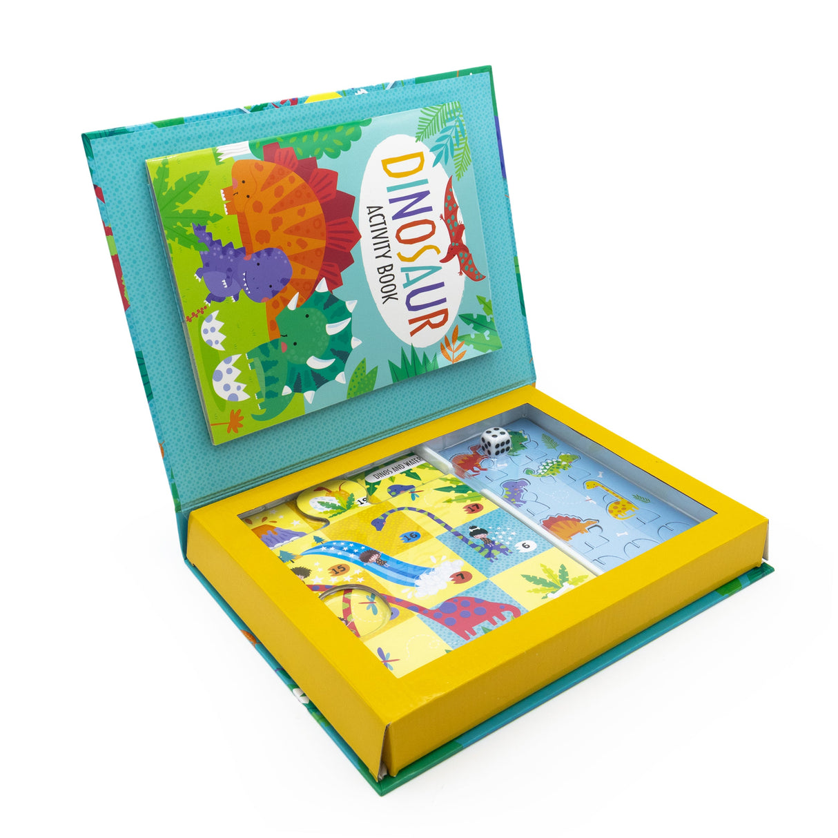 Dinosaur Board Game Set - Includes 2 Games and Activity Book