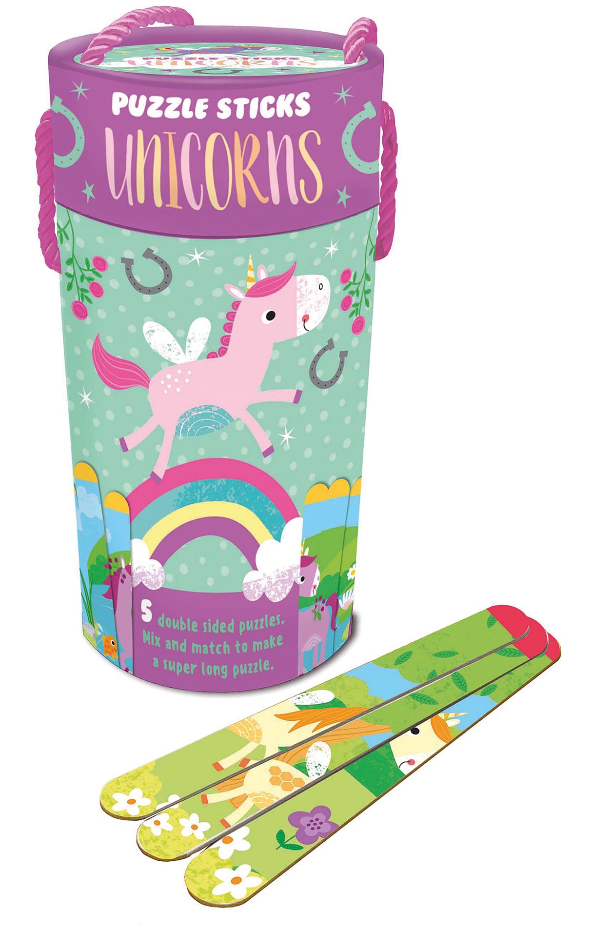 Unicorn Lolly Stick Puzzle – Double-Sided Puzzle Fun