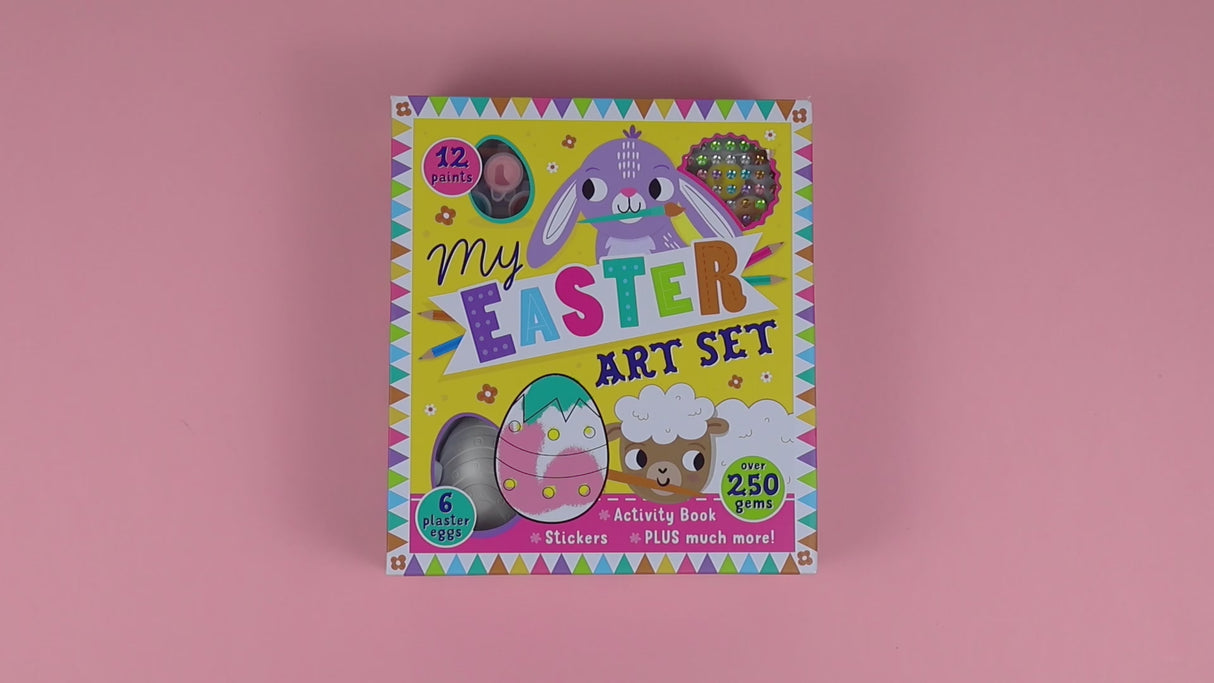 My Easter Art Set – Children’s Activity Set with Paints, Stickers and Plaster Eggs